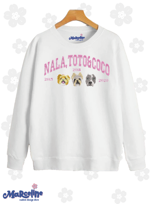 University Pet 3 faces - Bordado