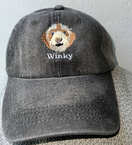 Pet Face Name Cap - Bordado
