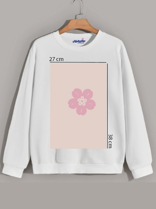 Sweatshirt personalizada con un estampado tamaño 27 cm x 38 cm máximo