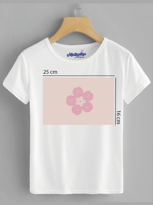 Playera personalizada con un estampado tamaño 25 cm x 16 cm máximo