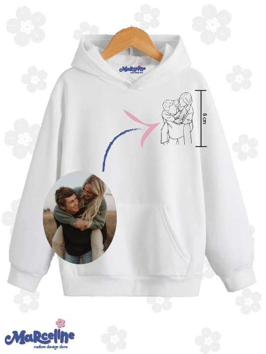 Silueta pareja - Bordado