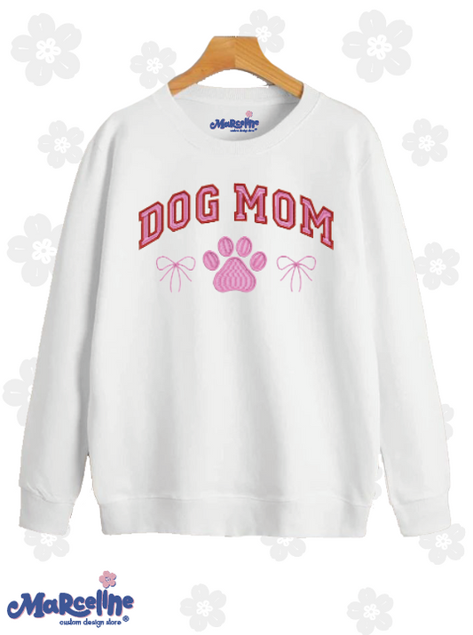 Dog Mom Paw Ribbons - Bordado