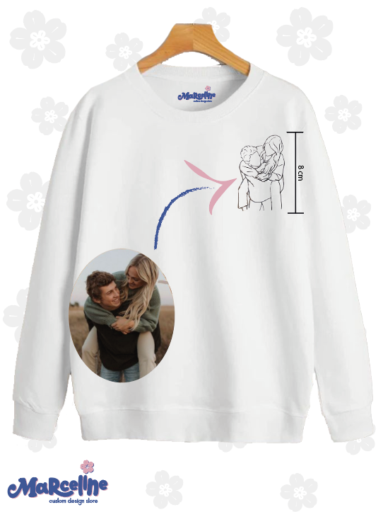 Silueta pareja - Bordado